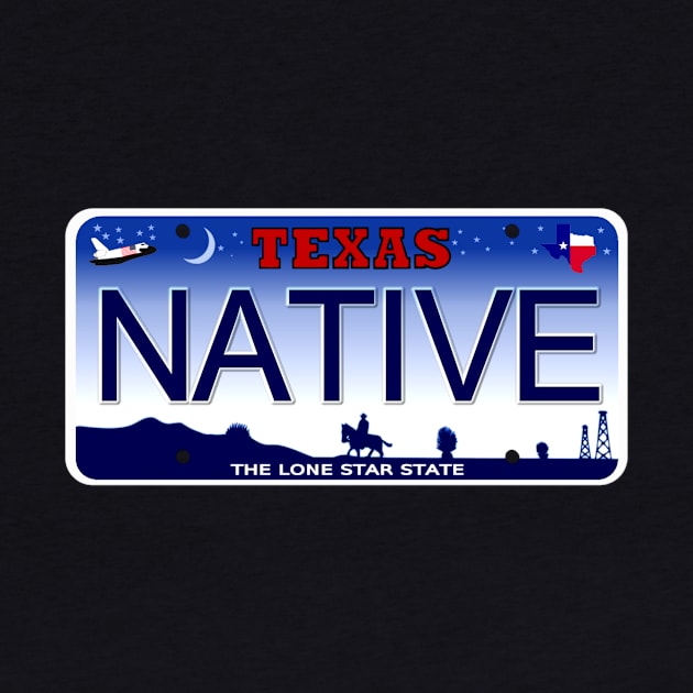 Native Texas License Plate by Mel's Designs